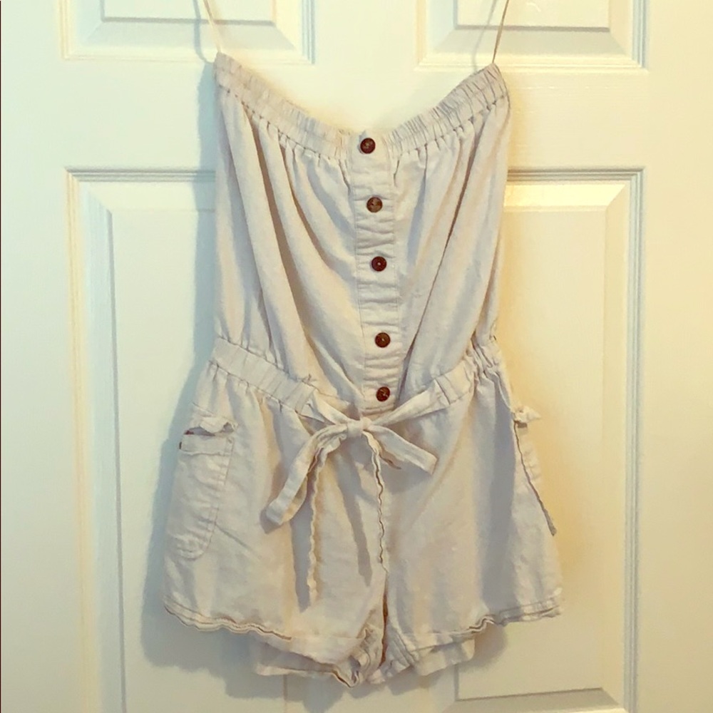 💎3/$30 - Wet Seal Strapless Tan Romper